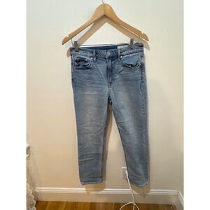 Gap 90s Straight High Rise Jeans Light Wash Blue Denim Size 28 6‎ Regular